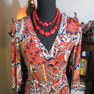 Bohemian Maxi dress Multicolored/red/orange/blue/ Size Large